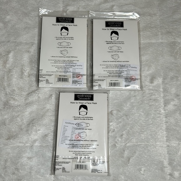 Face Mask Lot of 3 (3 pack) CVS Wellness Children boy fabric mask ages 5-8 NEW - Picture 3 of 8